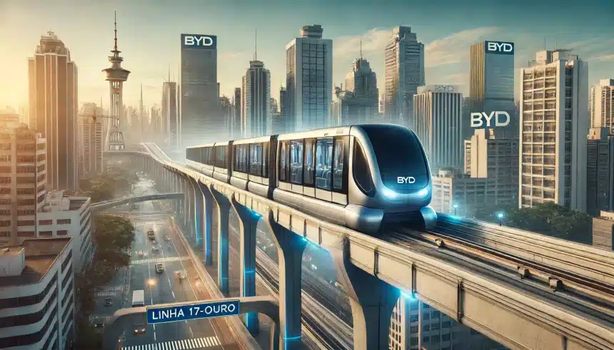 BYD domina o Brasil e vende monotrilos para linhas 17 e 15 do metrô de São Paulo