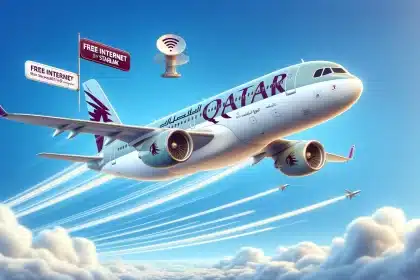 Voôs da Qatar Airways agora contam com internet gratuita da Starlink, de Elon Musk