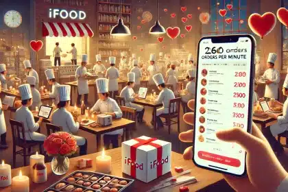 iFood registra 2600 pedidos por minuto no Dia dos Namorados