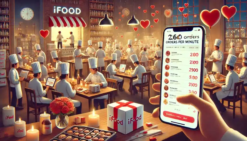 iFood registra 2600 pedidos por minuto no Dia dos Namorados