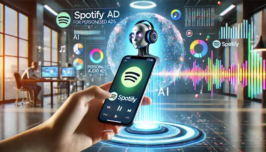 o Spotify está testando uma ferramenta de Inteligência Artificial que poderá escrever scripts e realizar narrações dos anúncios