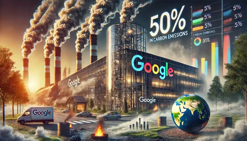 Aumento de 50% nas emissões de carbono do Google coloca meta climática em risco