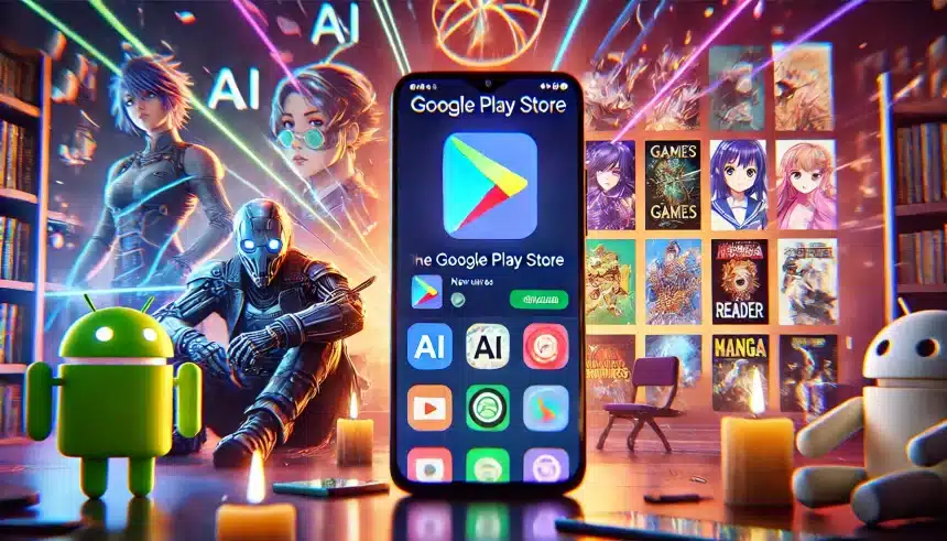 Google Play Store lança novos recursos com IA, suporte para jogos múltiplos e leitura de mangá