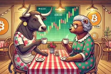 Touros e ursos descansam aguardando movimento do bitcoin