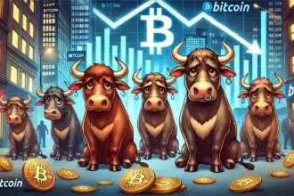 Touros tristes com a queda no preço do Bitcoin