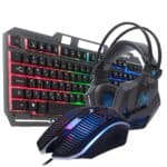 Kit Gamer Briwax BA-523 + SW-6625: mouse, teclado semi-mecânico e headset