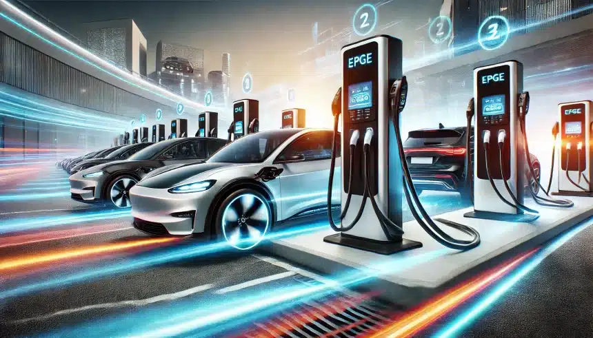 Carros elétricos com carregamento rápido