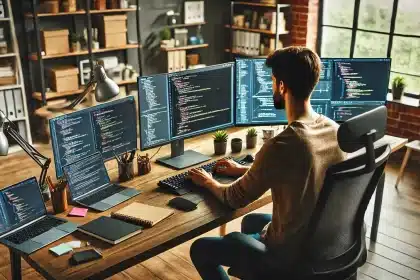 Programador no computador