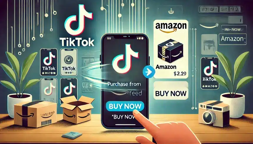 Vai ser possível comprar da Amazon direto pelo feed do TikTok, sem sair do App