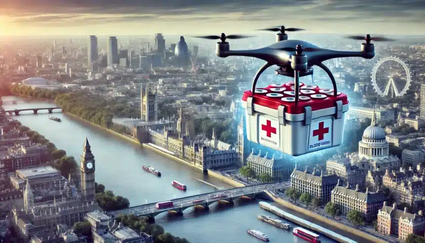 Drones vão transportar amostras de sangue entre hospitais em Londres