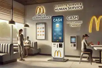 McDonald's quer eliminar atendimento humano com quiosques digitais que aceitam dinheiro e oferecem troco