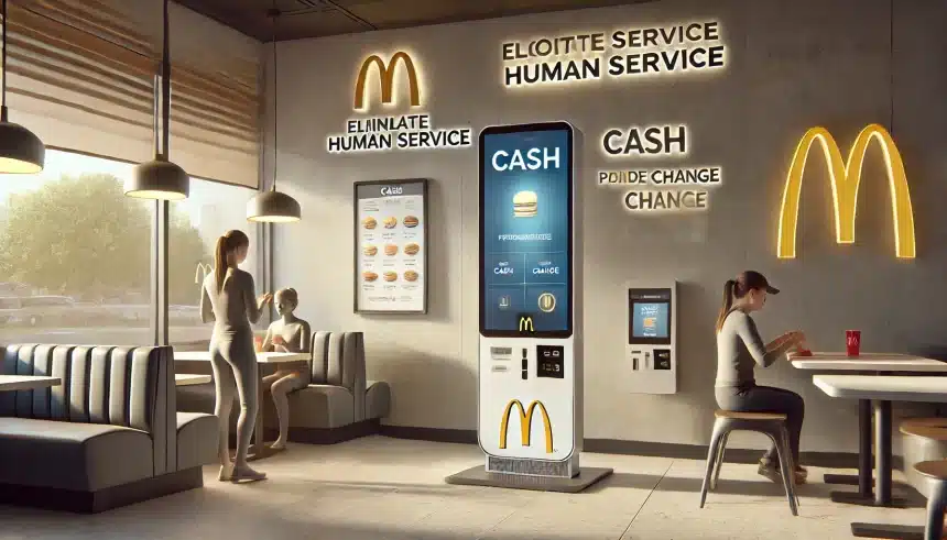 McDonald's quer eliminar atendimento humano com quiosques digitais que aceitam dinheiro e oferecem troco