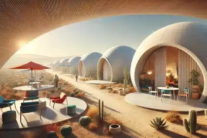 Hotel 3D no deserto do Texas