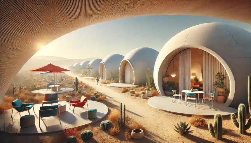 Hotel 3D no deserto do Texas