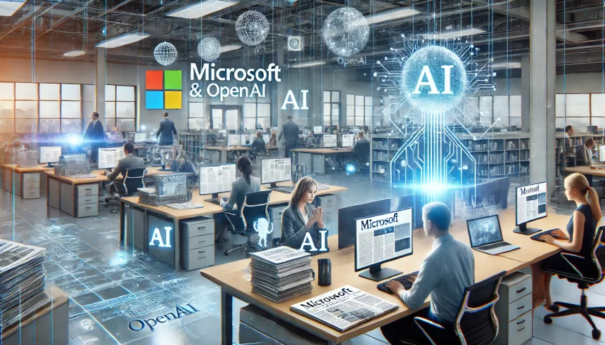 Microsoft e OpenAI investem mais de R$ 55 milhões para levar IA às redações de jornais