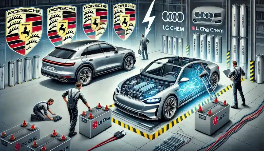 Porsche e Audi convocam recall de veículos elétricos com baterias LG Chem por risco de curto-circuito