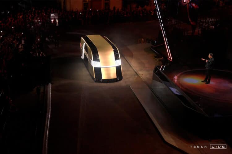 Elon Musk apresenta o Robovan da Tesla