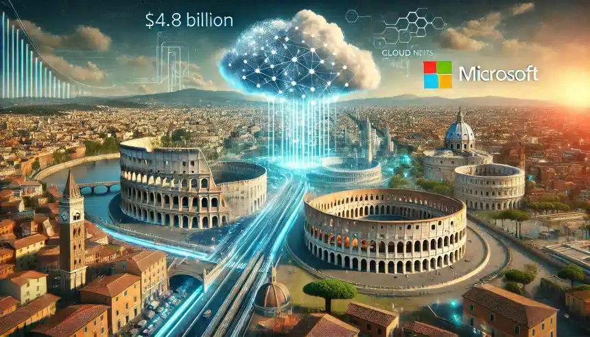 Microsoft injeta 4,8 bilhões em infraestrutura de nuvem e IA na Itália para impulsionar inovação