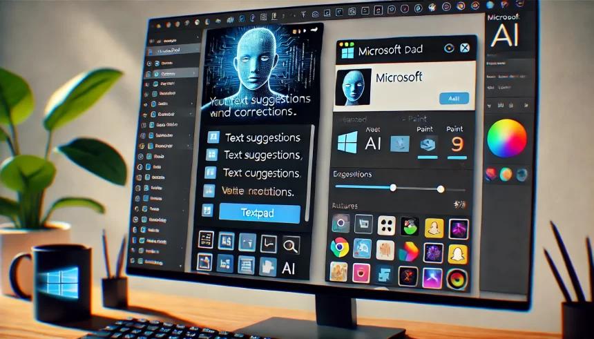 Microsoft lança ferramentas de IA para edição de texto e imagem no Notepad e Paint
