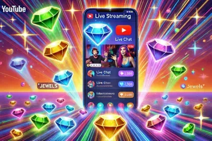 YouTube lança Jewels, novidade para presentear streamers em transmissões ao vivo verticais