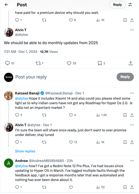 Xiaomi atualizações para 2025