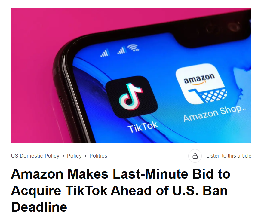 Amazon quer comprar o TikTok