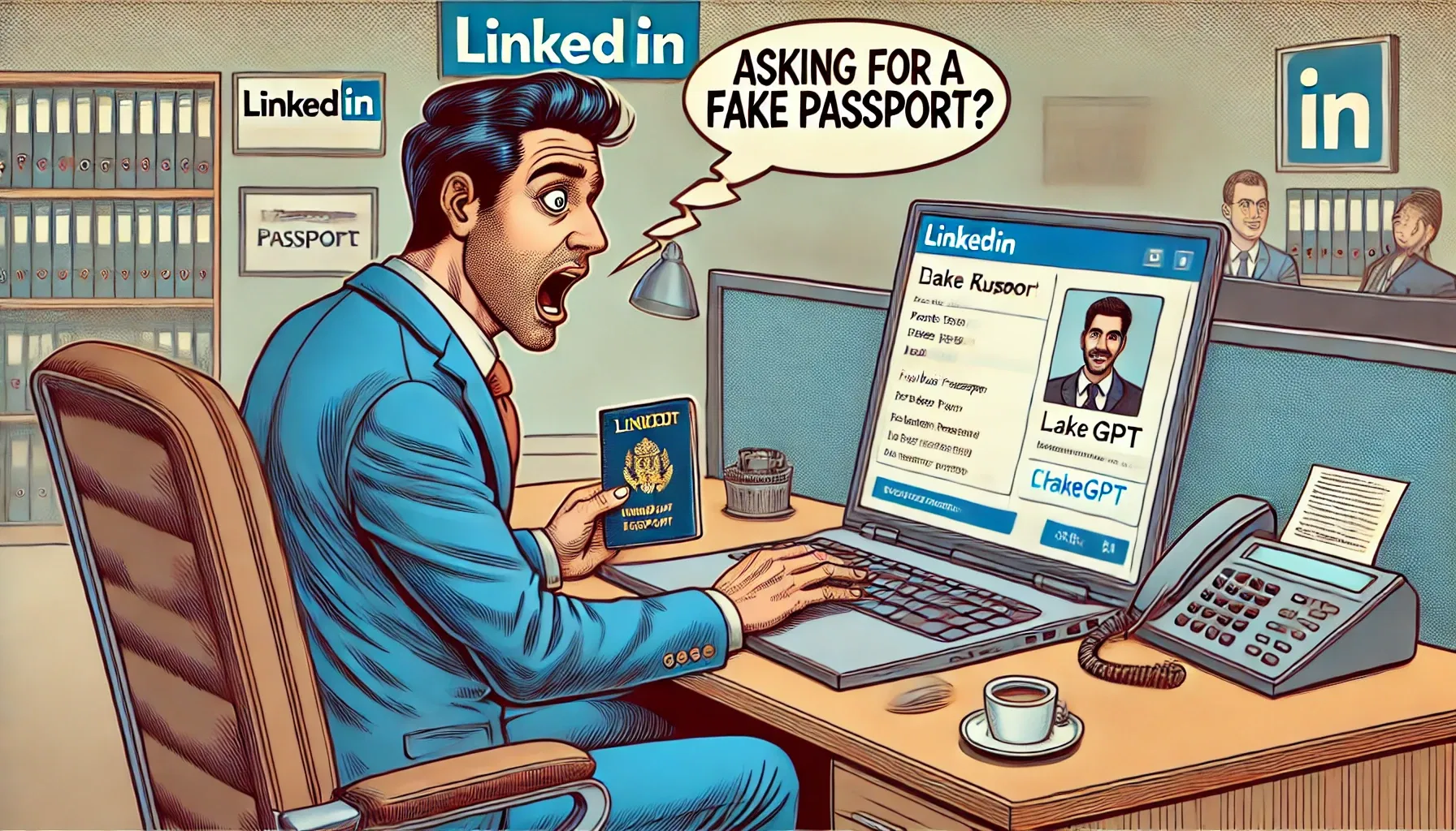 Usuário do LinkedIn choca ao pedir passaporte falso ao ChatGPT